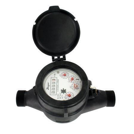 DWYER INSTRUMENTS Plastic Water Meter, Wpt 12 Wtr Mtr 1 Output WPT-A-C-01